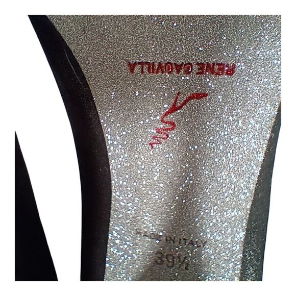 Rene Caovilla Pumps Heels Shoes Suede Black Women's 39.5/US 9.5 - Picture 11 of 11